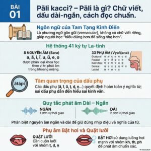 BÀI 01 Pāli kacci – Pāli là gì Chữ viết, dấu dài ngắn, cách đọc chuẩn