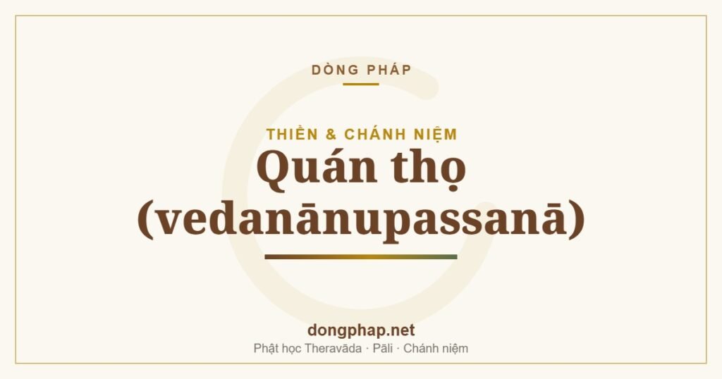 Quán thọ (vedanānupassanā)