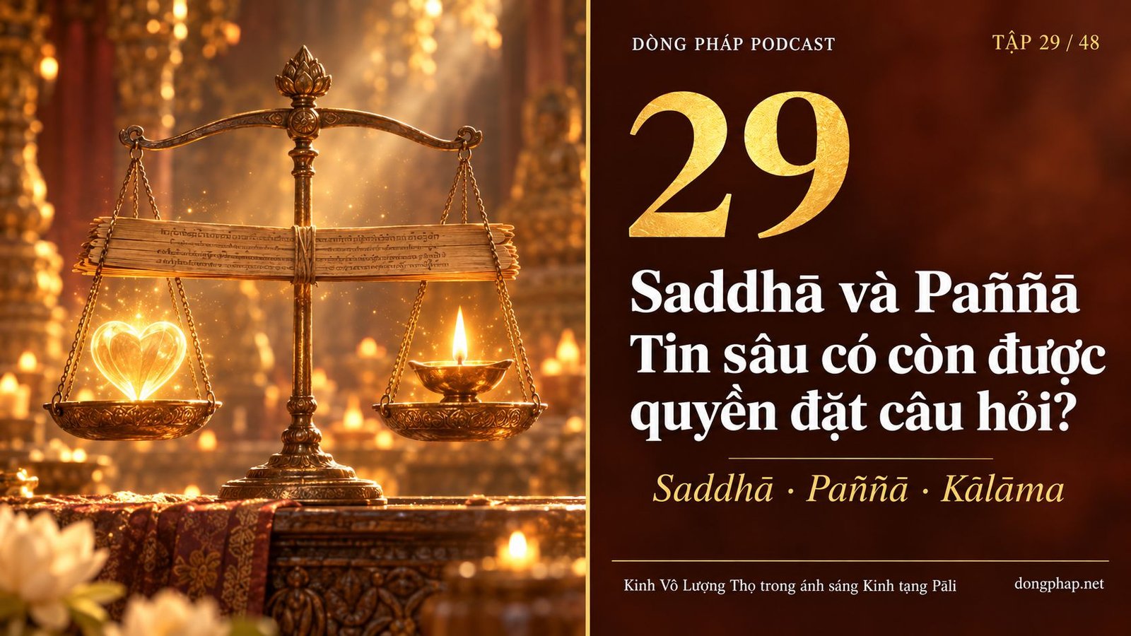 Ảnh bìa Tập 29: Saddhā và Paññā: Tin sâu có còn được quyền đặt câu hỏi? — Dòng Pháp Podcast