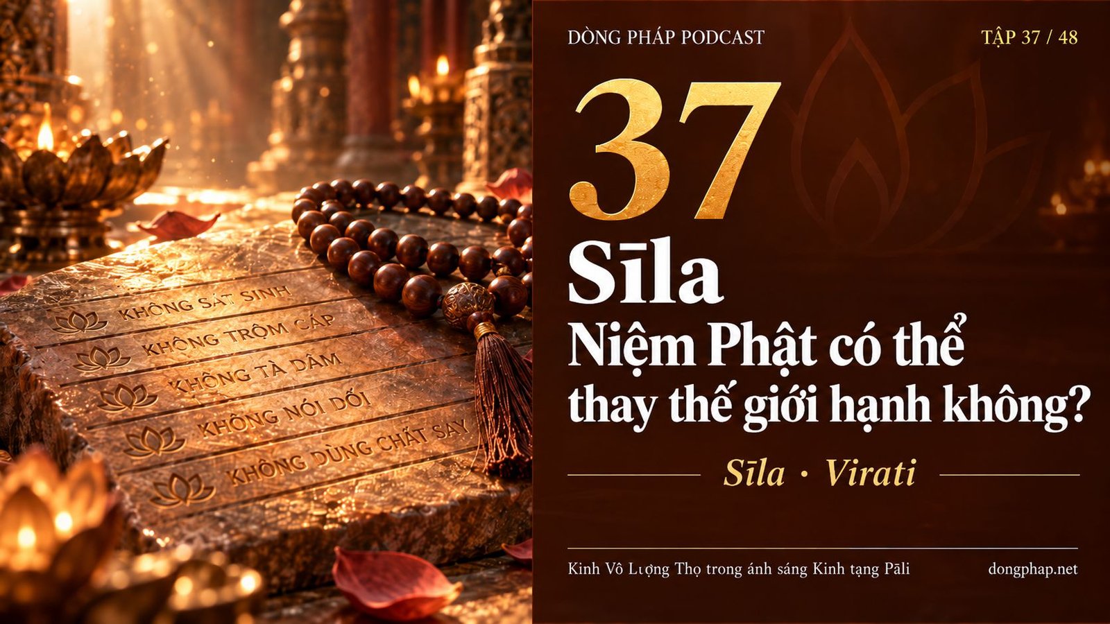 Ảnh bìa Tập 37: Sīla: Niệm Phật có thể thay thế giới hạnh không? — Dòng Pháp Podcast