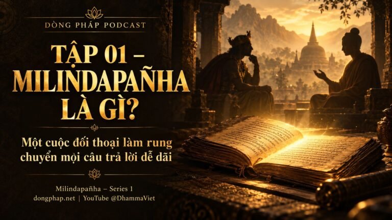 Ảnh bìa Tập 1 – Milindapañha là gì? | Milindapañha – Milinda Vấn Đạo – Dòng Pháp Podcast