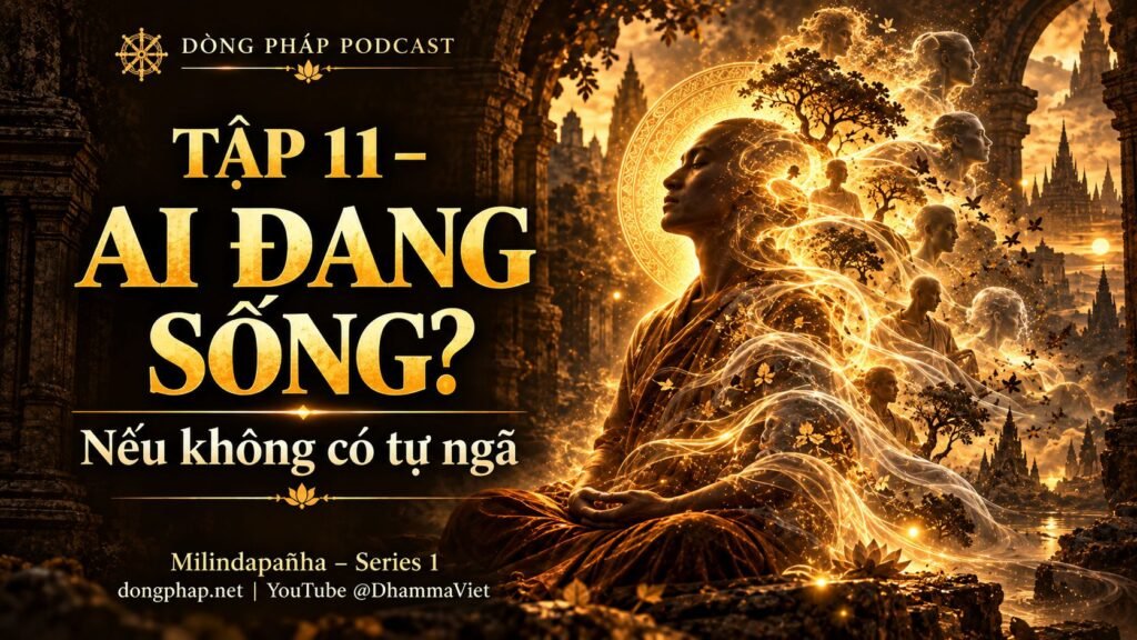 Ảnh bìa Tập 11 – Nếu không có tự ngã, ai đang sống? | Milindapañha – Milinda Vấn Đạo – Dòng Pháp Podcast