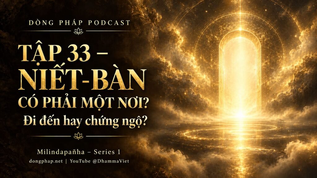 Ảnh bìa Tập 33 – Niết-bàn có phải một nơi để đi đến? | Milindapañha – Milinda Vấn Đạo – Dòng Pháp Podcast