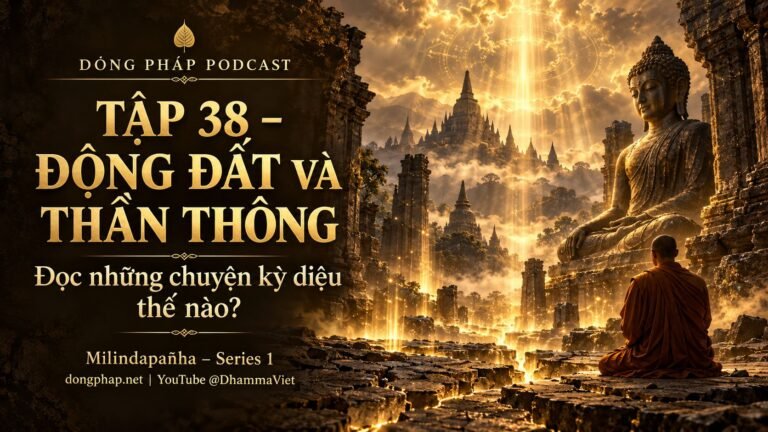Ảnh bìa Tập 38 – Động đất, thần thông và cách đọc những câu chuyện kỳ diệu | Milindapañha – Milinda Vấn Đạo – Dòng Pháp Podcast