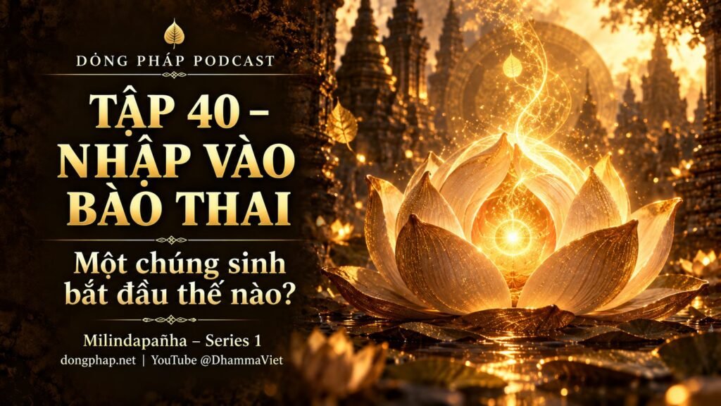 Ảnh bìa Tập 40 – Một chúng sinh nhập thai như thế nào? | Milindapañha – Milinda Vấn Đạo – Dòng Pháp Podcast