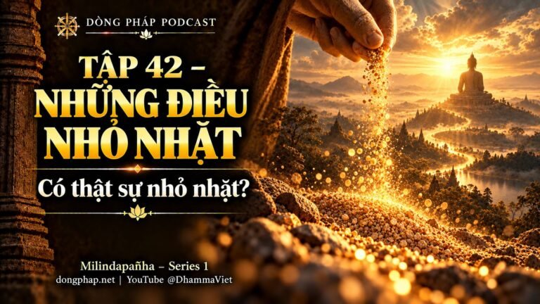 Ảnh bìa Tập 42 – Những điều nhỏ nhặt có thật sự nhỏ nhặt? | Milindapañha – Milinda Vấn Đạo – Dòng Pháp Podcast