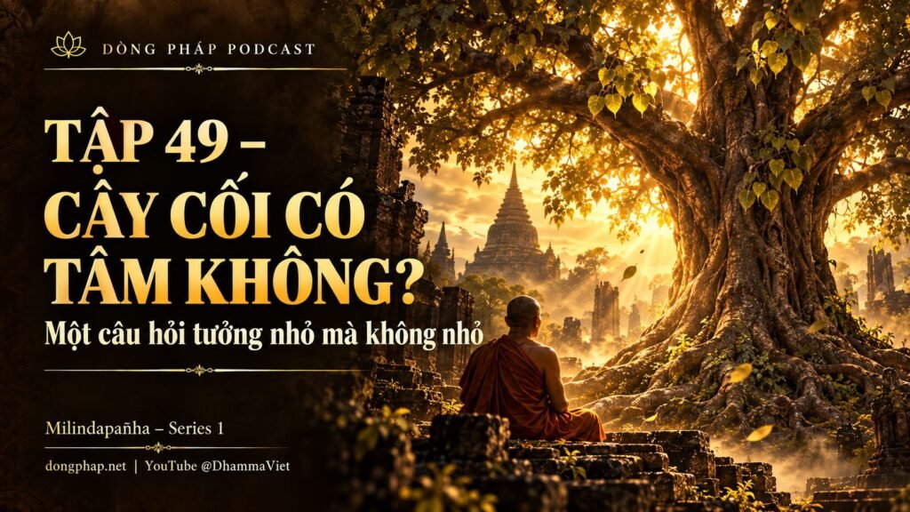 Ảnh bìa Tập 49 – Cây cối có tâm hay không? | Milindapañha – Milinda Vấn Đạo – Dòng Pháp Podcast
