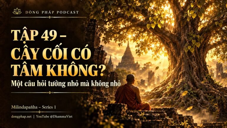 Ảnh bìa Tập 49 – Cây cối có tâm hay không? | Milindapañha – Milinda Vấn Đạo – Dòng Pháp Podcast