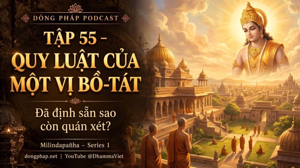 Ảnh bìa Tập 55 – Quy luật của một vị Bồ-tát | Milindapañha – Milinda Vấn Đạo – Dòng Pháp Podcast