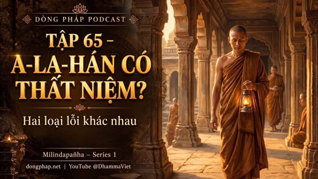 Ảnh bìa Tập 65 – A-la-hán có thể thất niệm không? | Milindapañha – Milinda Vấn Đạo – Dòng Pháp Podcast