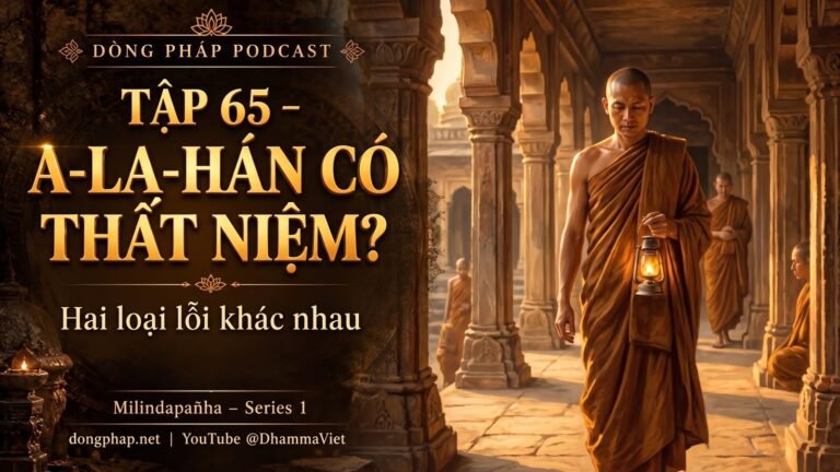 Ảnh bìa Tập 65 – A-la-hán có thể thất niệm không? | Milindapañha – Milinda Vấn Đạo – Dòng Pháp Podcast