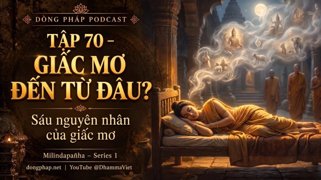 Ảnh bìa Tập 70 – Giấc mơ đến từ đâu? | Milindapañha – Milinda Vấn Đạo – Dòng Pháp Podcast
