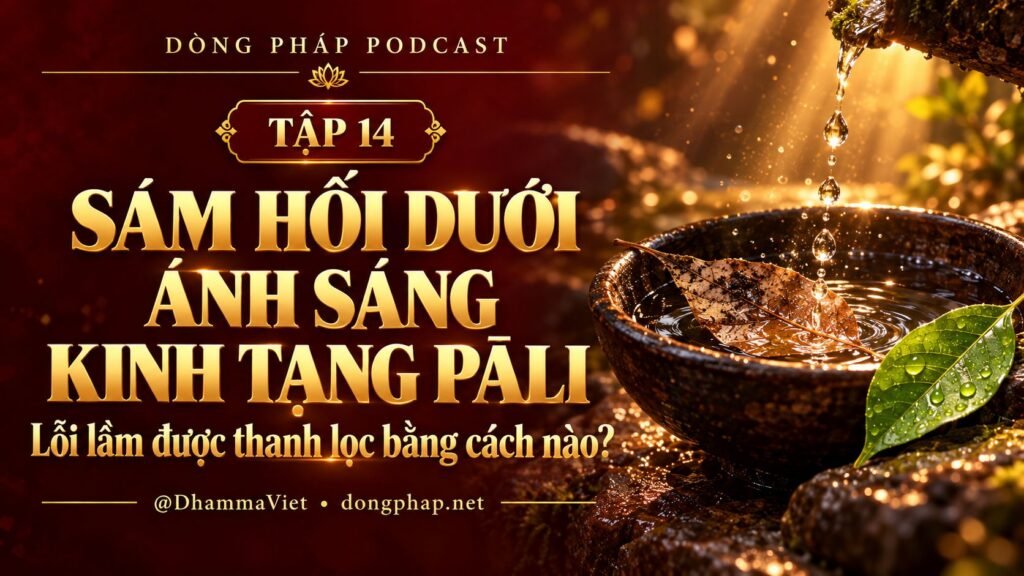 Ảnh bìa Tập 14 – Sám hối dưới ánh sáng Kinh tạng Pāli – Lỗi lầm được thanh lọc bằng cách nào? | Chú Đại Bi trong ánh sáng Kinh tạng Pāli – Dòng Pháp Podcast