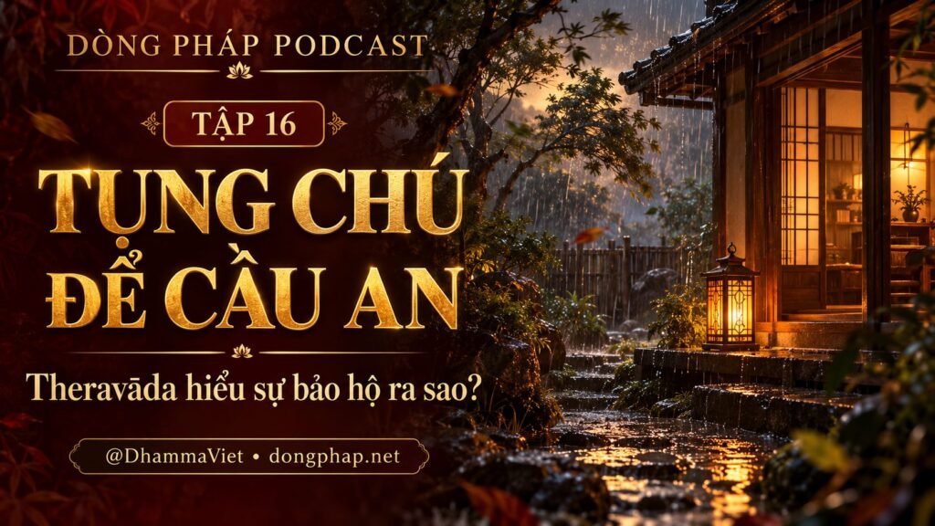 Ảnh bìa Tập 16 – Tụng chú để cầu an – Theravāda hiểu sự bảo hộ ra sao? | Chú Đại Bi trong ánh sáng Kinh tạng Pāli – Dòng Pháp Podcast