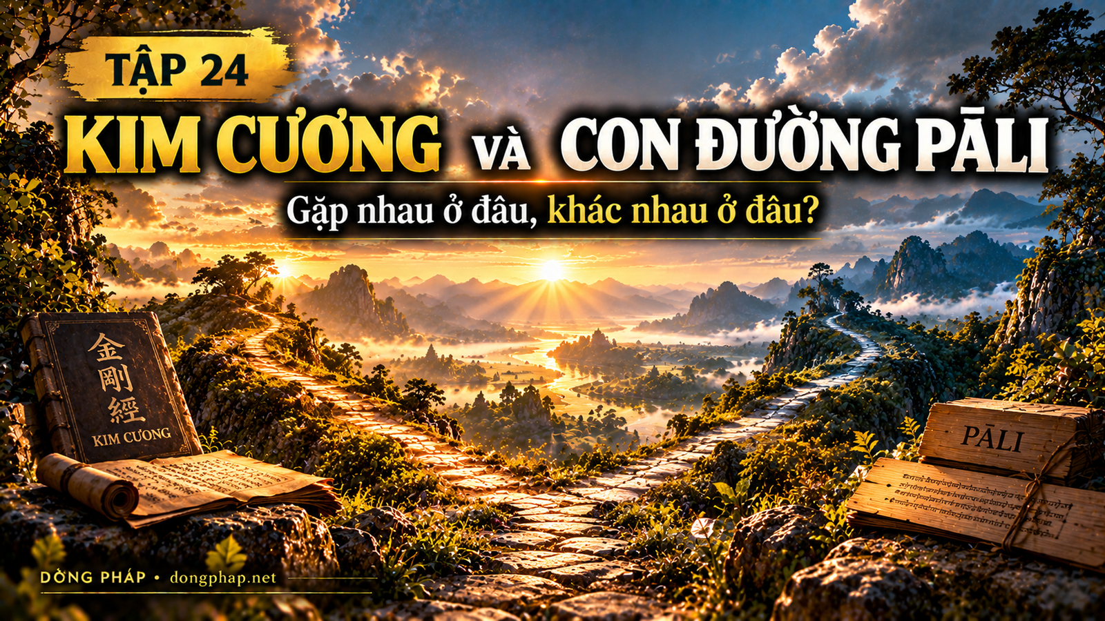 Ảnh bìa Tập 24 – Kim Cương và con đường Pāli gặp nhau ở đâu, khác nhau ở đâu? – Tổng kết mà không đồng nhất hai hệ kinh điển | Kinh Kim Cương trong ánh sáng Kinh tạng Pāli – Dòng Pháp Podcast