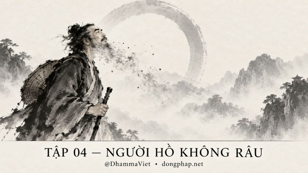 Ảnh bìa Tập 04 – Người Hồ không râu – Khi mắt nhìn thấy, tâm có thực sự biết sự thật? | Vô Môn Quan trong ánh sáng Kinh tạng Pāli – Dòng Pháp Podcast
