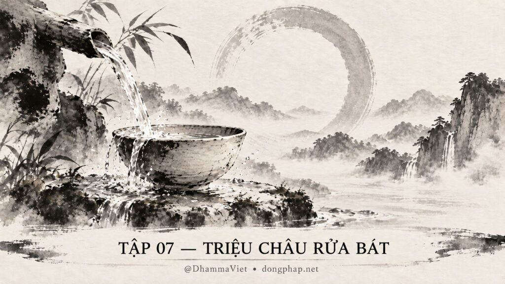 Ảnh bìa Tập 07 – Triệu Châu rửa bát – Giác ngộ có nằm trong việc rửa một chiếc bát? | Vô Môn Quan trong ánh sáng Kinh tạng Pāli – Dòng Pháp Podcast