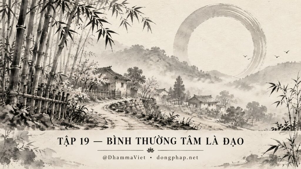 Ảnh bìa Tập 19 – Bình thường tâm là đạo – Cứ sống theo thói quen có phải đang tu tập? | Vô Môn Quan trong ánh sáng Kinh tạng Pāli – Dòng Pháp Podcast