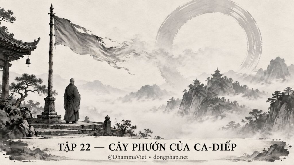 Ảnh bìa Tập 22 – Cây phướn của Ca-diếp – Giác ngộ có thể được trao truyền như một món đồ? | Vô Môn Quan trong ánh sáng Kinh tạng Pāli – Dòng Pháp Podcast