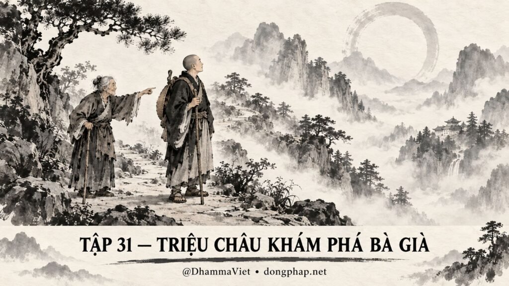 Ảnh bìa Tập 31 – Triệu Châu khám phá bà già – Ai cũng được chỉ đúng đường, vì sao vẫn lạc lối? | Vô Môn Quan trong ánh sáng Kinh tạng Pāli – Dòng Pháp Podcast