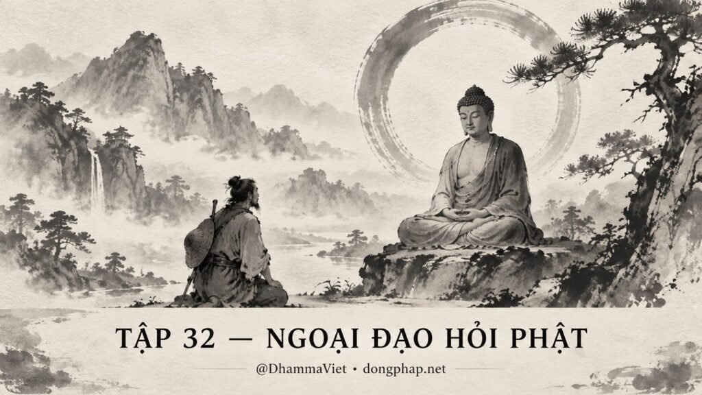 Ảnh bìa Tập 32 – Ngoại đạo hỏi Phật – Không được nói, không được im lặng, Chánh pháp truyền thế nào? | Vô Môn Quan trong ánh sáng Kinh tạng Pāli – Dòng Pháp Podcast