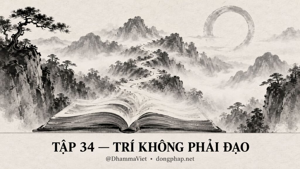 Ảnh bìa Tập 34 – Trí không phải đạo – Vì sao biết quá nhiều lại chưa thấy đường giải thoát? | Vô Môn Quan trong ánh sáng Kinh tạng Pāli – Dòng Pháp Podcast