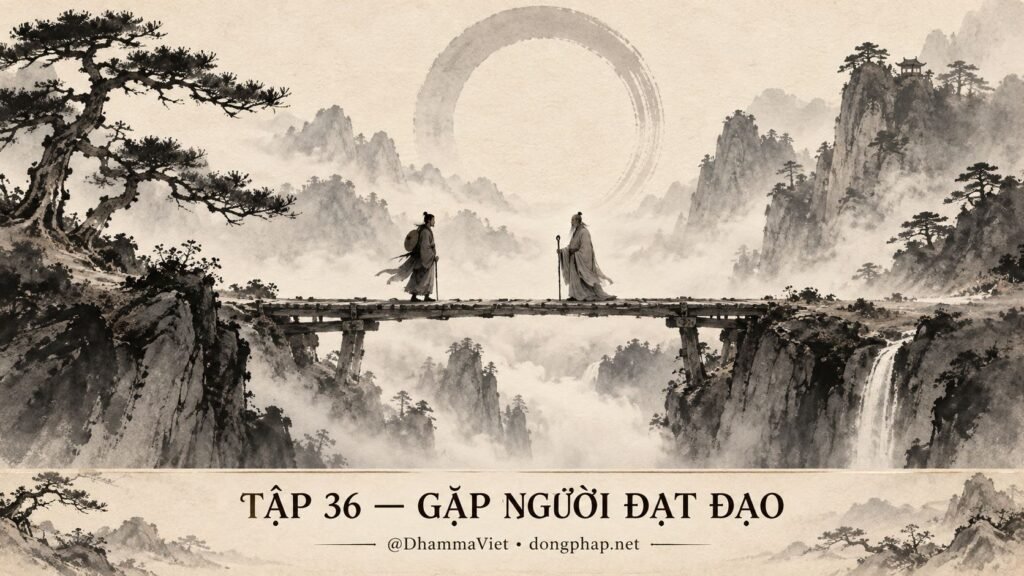 Ảnh bìa Tập 36 – Gặp người đạt đạo – Nói cũng sai, im lặng cũng sai, phải đối đáp thế nào? | Vô Môn Quan trong ánh sáng Kinh tạng Pāli – Dòng Pháp Podcast