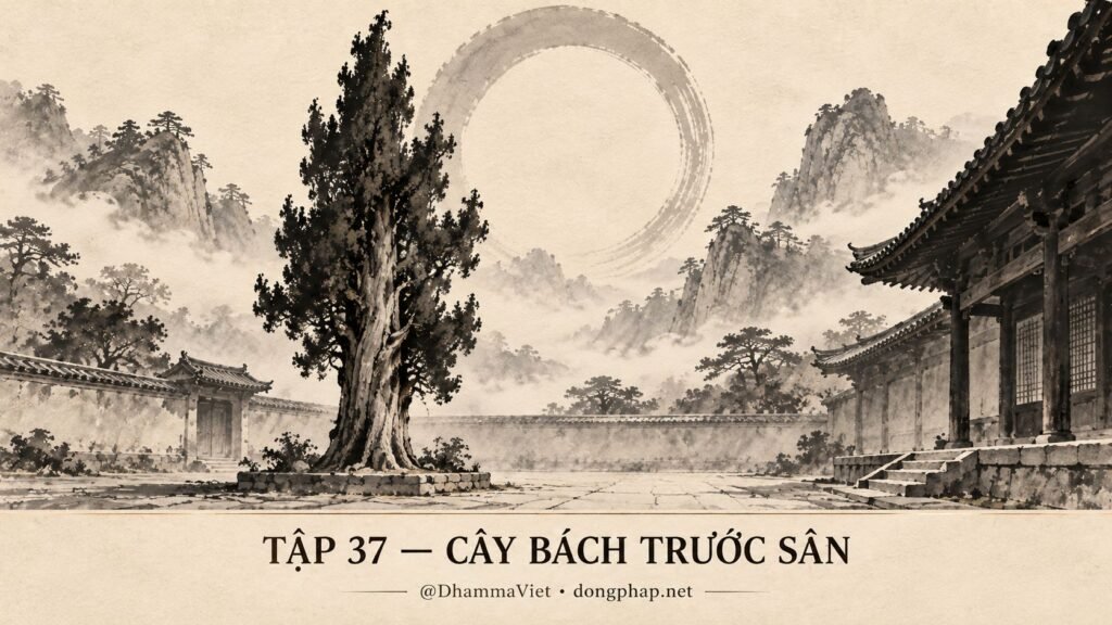 Ảnh bìa Tập 37 – Cây bách trước sân – Hỏi Phật pháp, vì sao Triệu Châu lại chỉ một cái cây? | Vô Môn Quan trong ánh sáng Kinh tạng Pāli – Dòng Pháp Podcast