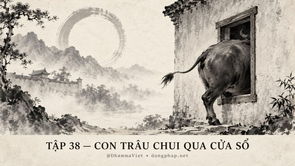 Ảnh bìa Tập 38 – Con trâu đi qua cửa sổ – Buông được cả thế giới, sao vẫn mắc lại chiếc đuôi? | Vô Môn Quan trong ánh sáng Kinh tạng Pāli – Dòng Pháp Podcast