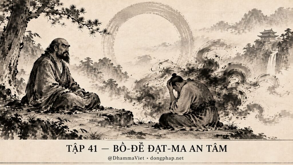 Ảnh bìa Tập 41 – Bồ-đề Đạt-ma an tâm – Hãy mang tâm ra đây, vì sao tìm mãi không thấy? | Vô Môn Quan trong ánh sáng Kinh tạng Pāli – Dòng Pháp Podcast