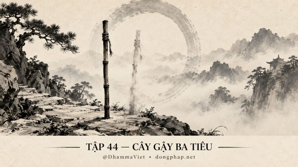 Ảnh bìa Tập 44 – Cây gậy Ba Tiêu – Có thì cho, không có thì lấy, ai mới thật sự giàu có? | Vô Môn Quan trong ánh sáng Kinh tạng Pāli – Dòng Pháp Podcast