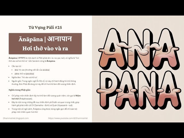 ĀNĀPĀNA Là Gì? Hơi Thở Vào Và Ra Trong Tiếng Pāli