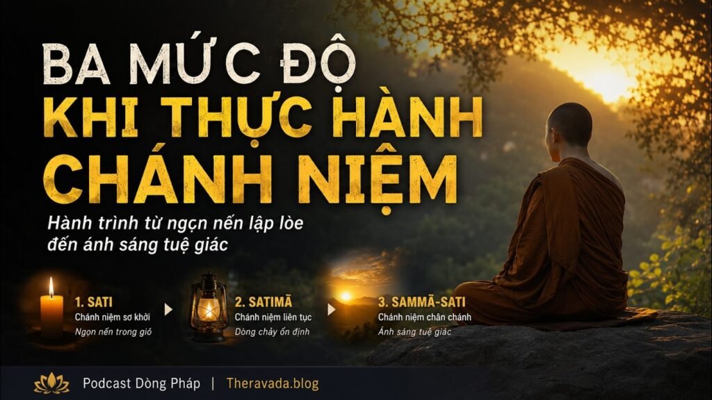 Ba Mức Độ Khi Thực Hành Chánh Niệm: Từ Ngọn Nến Lập Lòe Đến Ánh Sáng Tuệ Giác