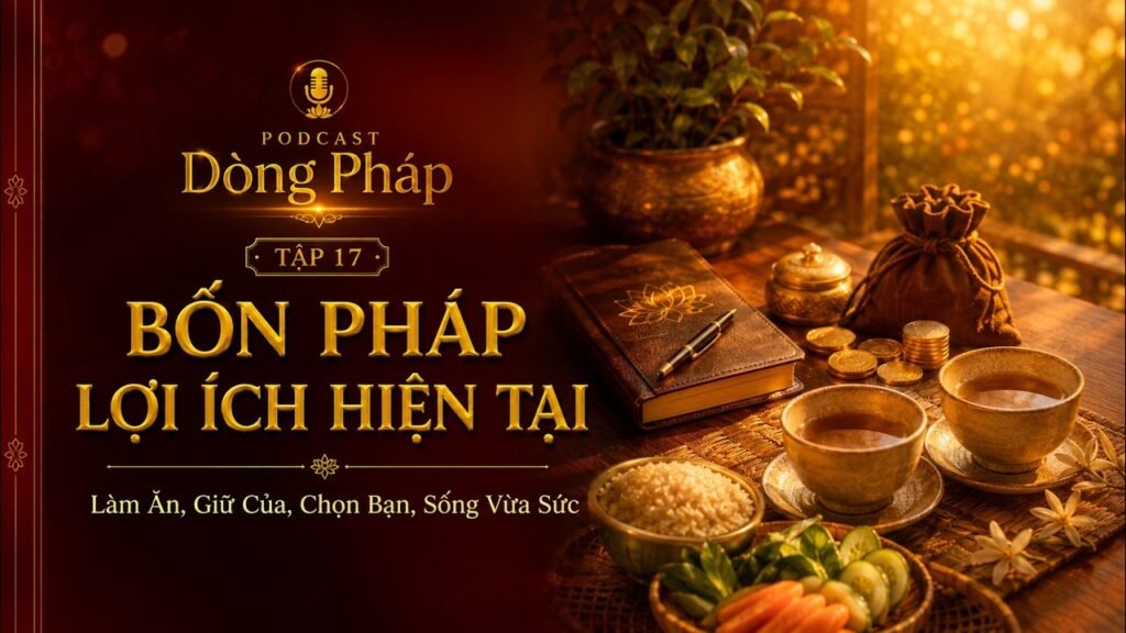 Cư Sĩ Trong Phật Giáo Tập 17: Bốn Pháp Lợi Ích Hiện Tại – Làm Ăn, Giữ Của, Chọn Bạn, Sống Vừa Sức