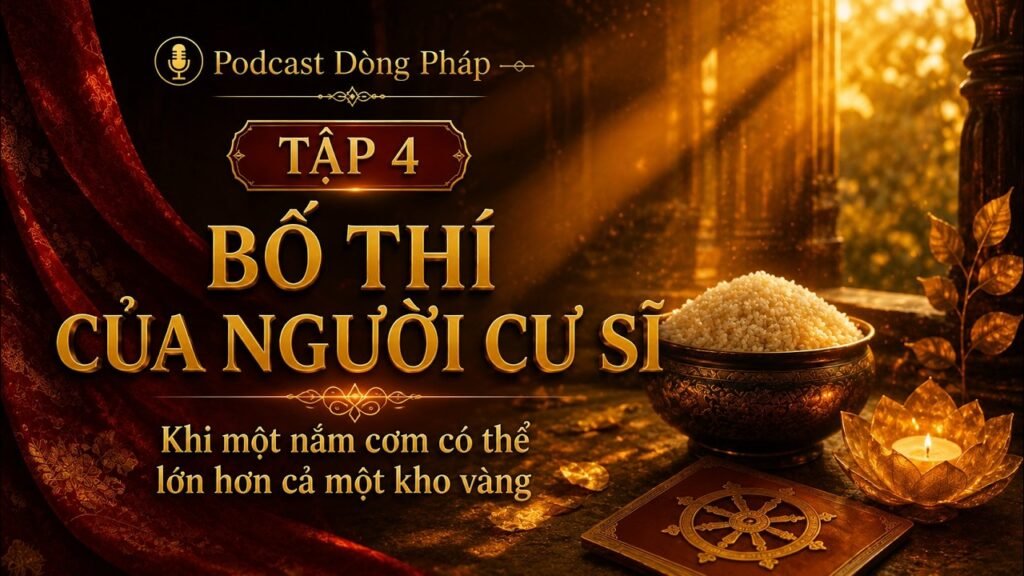 Cư Sĩ Trong Phật Giáo Tập 4: Bố Thí Của Người Cư Sĩ – Khi Một Nắm Cơm Lớn Hơn Cả Kho Vàng