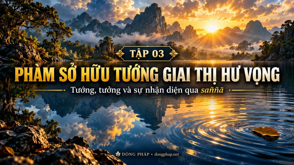 Ảnh bìa Tập 03 – Phàm sở hữu tướng giai thị hư vọng – Tướng, tưởng và sự nhận diện qua saññā | Kinh Kim Cương trong ánh sáng Kinh tạng Pāli – Dòng Pháp Podcast