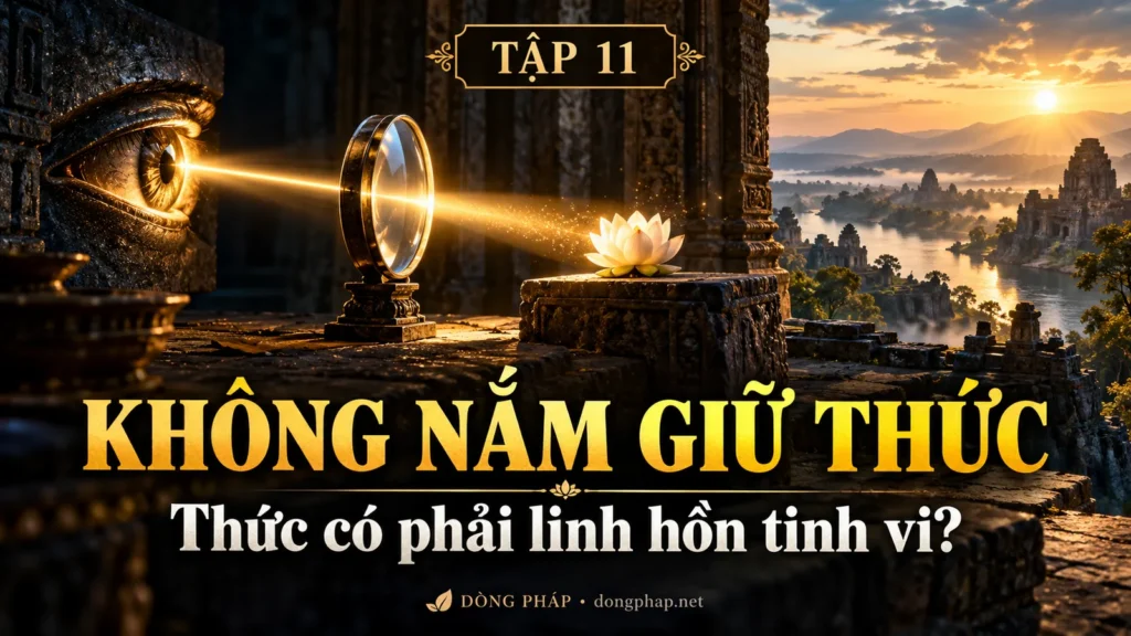 Ảnh bìa Tập 11 – Không nắm giữ thức – Thức có phải linh hồn tinh vi? | Kinh Kim Cương trong ánh sáng Kinh tạng Pāli – Dòng Pháp Podcast