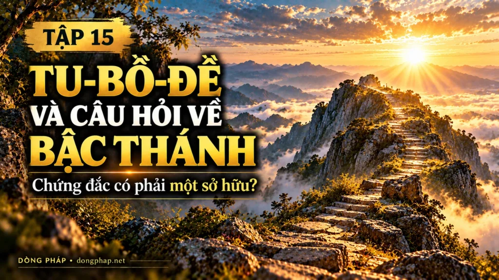 Ảnh bìa Tập 15 – Tu-bồ-đề và câu hỏi về bậc Thánh – Vì sao chứng đắc không phải một bản ngã sở hữu thành tựu? | Kinh Kim Cương trong ánh sáng Kinh tạng Pāli – Dòng Pháp Podcast