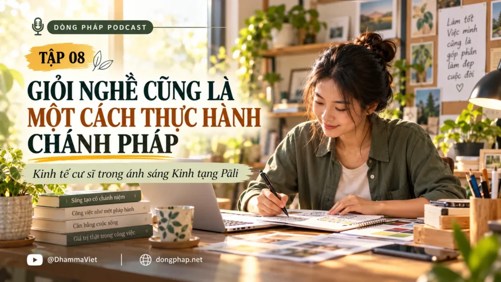 Kinh tế cư sĩ Tập 08: Giỏi nghề cũng là một cách thực hành Chánh pháp – Dòng Pháp Podcast