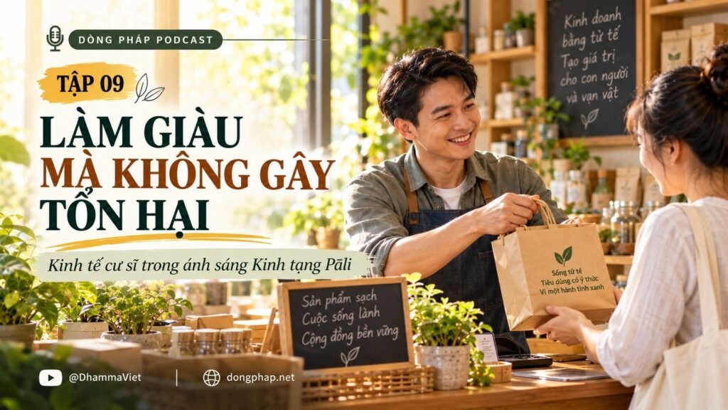 Kinh tế cư sĩ Tập 09: Làm giàu mà không gây tổn hại – Dòng Pháp Podcast