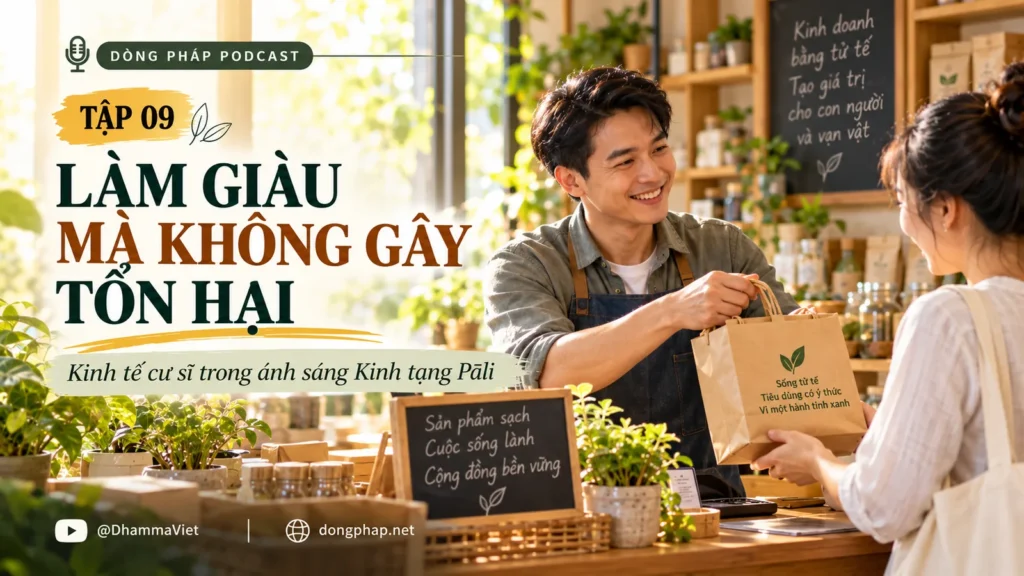Kinh tế cư sĩ Tập 09: Làm giàu mà không gây tổn hại – Dòng Pháp Podcast