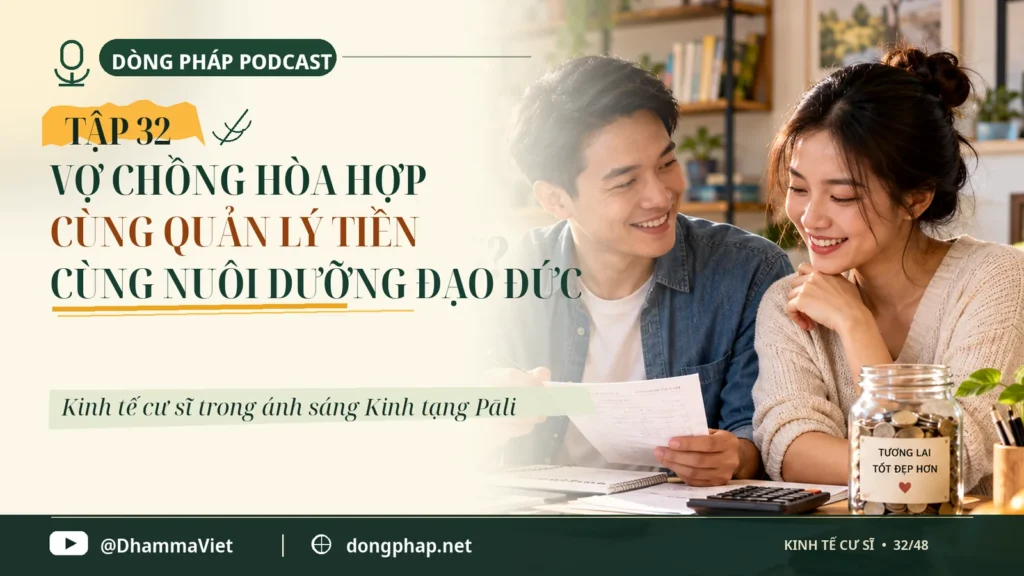 Kinh tế cư sĩ Tập 32: Vợ chồng hòa hợp: Cùng quản lý tiền, cùng nuôi dưỡng đạo đức – Dòng Pháp Podcast
