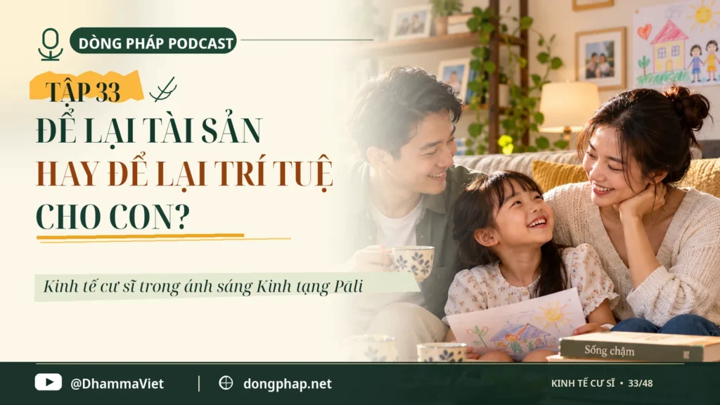 Kinh tế cư sĩ Tập 33: Để lại tài sản hay để lại trí tuệ cho con? – Dòng Pháp Podcast