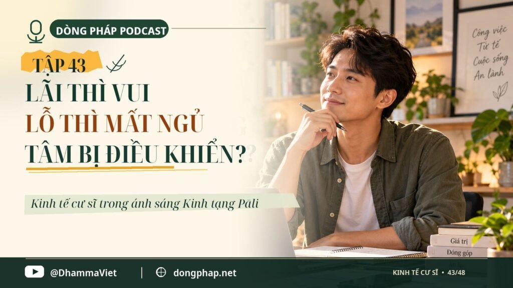 Kinh tế cư sĩ Tập 43: Lãi thì vui, lỗ thì mất ngủ – tâm bị thị trường điều khiển? – Dòng Pháp Podcast
