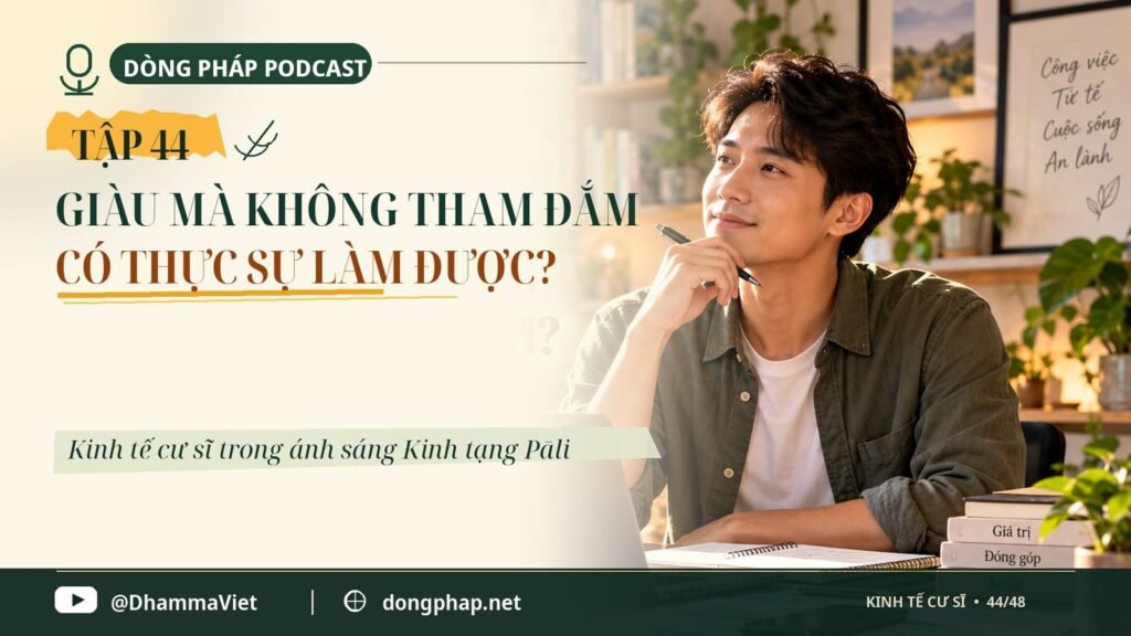 Kinh tế cư sĩ Tập 44: Giàu mà không tham đắm – có thực sự làm được? – Dòng Pháp Podcast