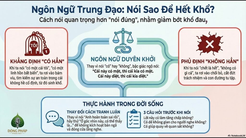 Ngôn Ngữ Bậc Giác Ngộ Tập 1: Trung Đạo Trong Lời Nói – Vì Sao Đức Phật Không Trả Lời Có Hay Không?