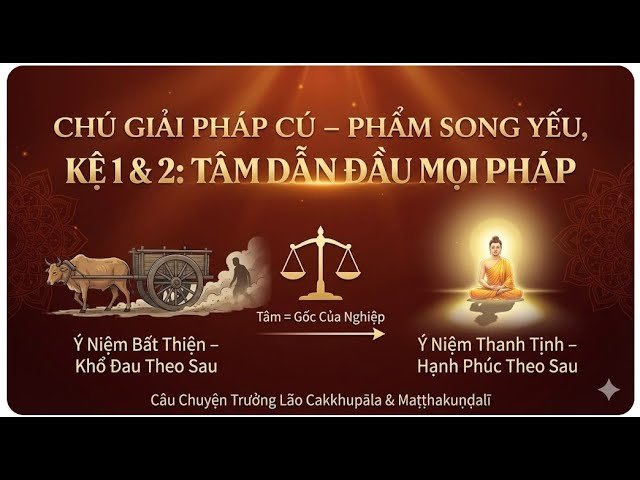 TẬP 01 – Dhp 1 – Vị trưởng lão mù và bánh xe theo chân bò