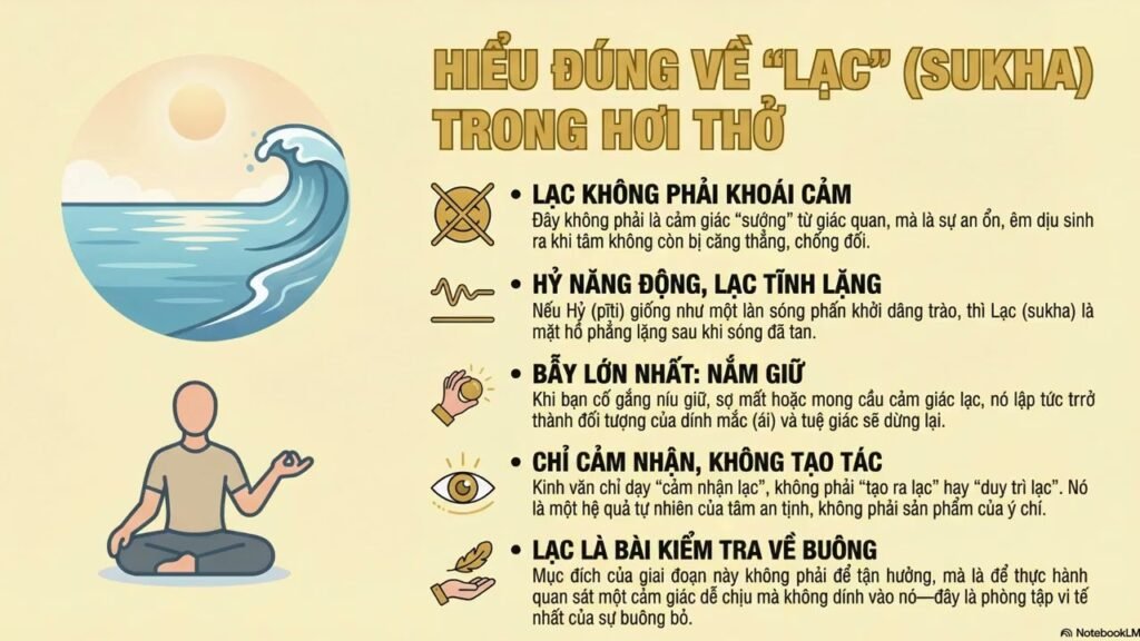 Quán Niệm Hơi Thở Tập 10 – Bước 6: Cảm Giác Lạc Thọ (Sukhapaṭisaṃvedī) – Lạc Là Dấu Hiệu, Không Phải Đích Đến