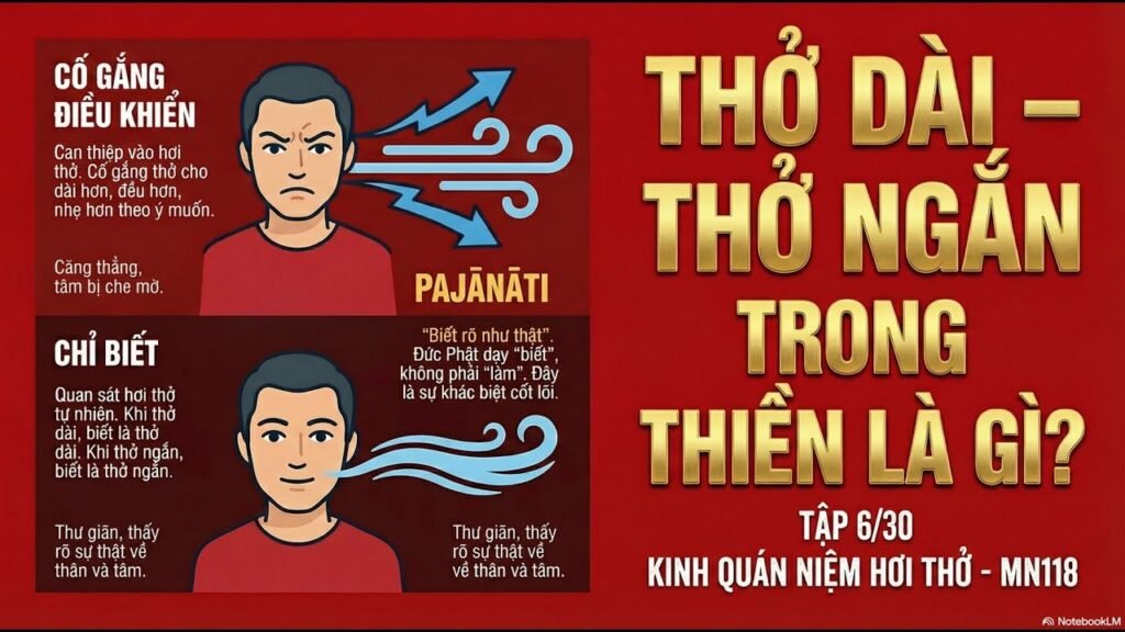 Kinh Quán Niệm Hơi Thở Tập 6: Thở Dài – Thở Ngắn Trong Thiền Là Gì? (MN 118)