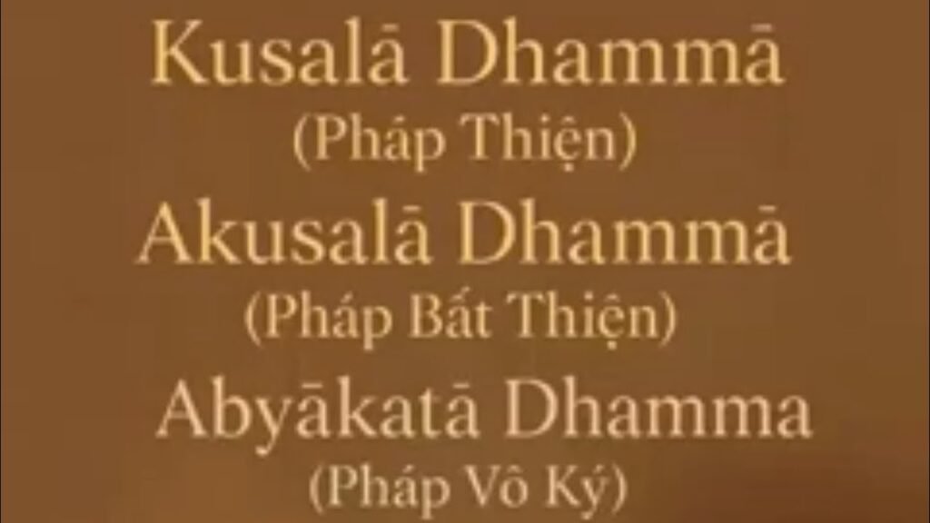 Thiện Pháp, Bất Thiện Pháp Và Vô Ký Pháp – Kusalā, Akusalā, Abyākatā Trong Abhidhamma